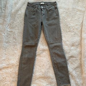 MOTHER Nordstrom Jeans Looker ankle fray size 24 gray